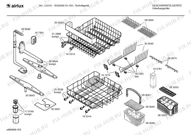 Взрыв-схема посудомоечной машины Airlux SGIAIA6 LV29A - Схема узла 06