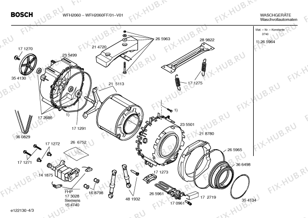 Взрыв-схема стиральной машины Bosch WFH2060FF Bosch WFH2060 - Схема узла 03