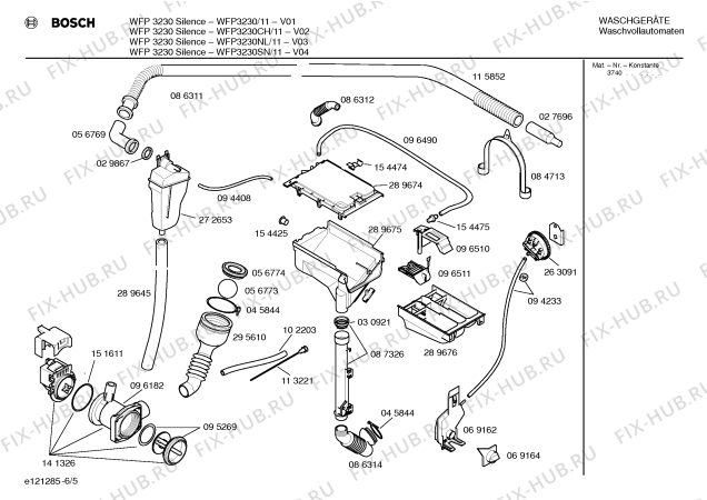 Схема №2 WFP3230CH WFP3230 Silence с изображением Инструкция по эксплуатации для стиральной машины Bosch 00520225