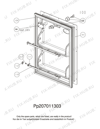 Взрыв-схема холодильника Dometic EA0300EM - Схема узла C10 Door