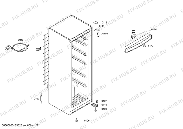 Схема №1 4GV14B10 с изображением Дверь для холодильной камеры Bosch 00245606