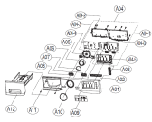 Схема №1 WD96140BDE (403715, DWC-LD1422) с изображением Кнопка, ручка переключения для стиральной машины Gorenje 429614