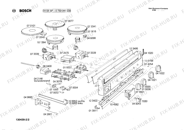 Взрыв-схема плиты (духовки) Bosch 0750041036 EH64SP - Схема узла 02