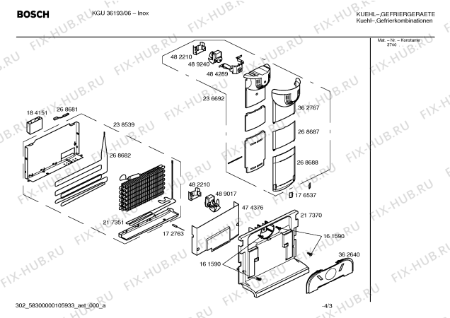 Схема №1 KGU32190 с изображением Цокольная панель для холодильника Siemens 00218951