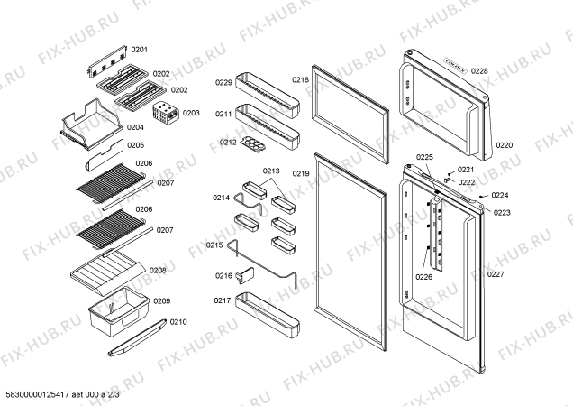 Схема №1 RS32U7214C Coldex с изображением Реле для холодильника Bosch 00603621