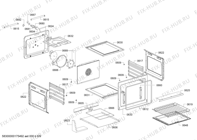 Схема №2 SOH25G2S0N с изображением Цокольная панель для плиты (духовки) Bosch 00701605