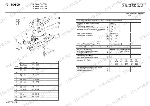 Взрыв-схема холодильника Bosch GSU8004 - Схема узла 02