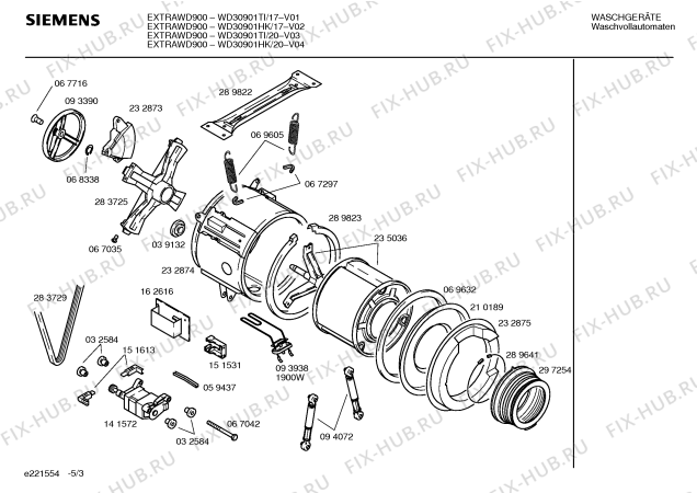 Схема №1 WD30901TI EXTRA WD900 с изображением Кабель для стиральной машины Bosch 00267706