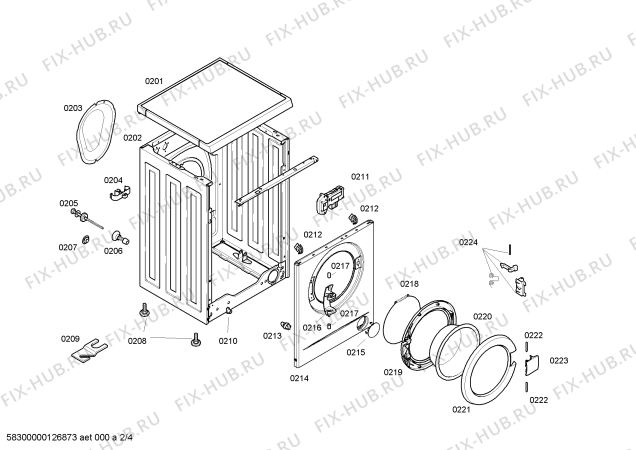 Схема №1 4TS652WA с изображением Панель управления для стиралки Bosch 00665599