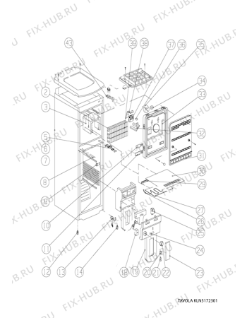 Схема №1 TAN300FWFE (F054315) с изображением Полка для холодильника Indesit C00272520