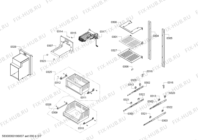 Схема №1 RF463301 Gaggenau с изображением Панель для холодильника Bosch 11004367