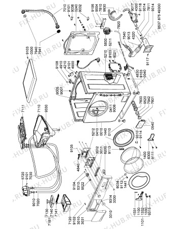 Схема №1 AWG 875/D PL с изображением Декоративная панель для стиралки Whirlpool 481246469113