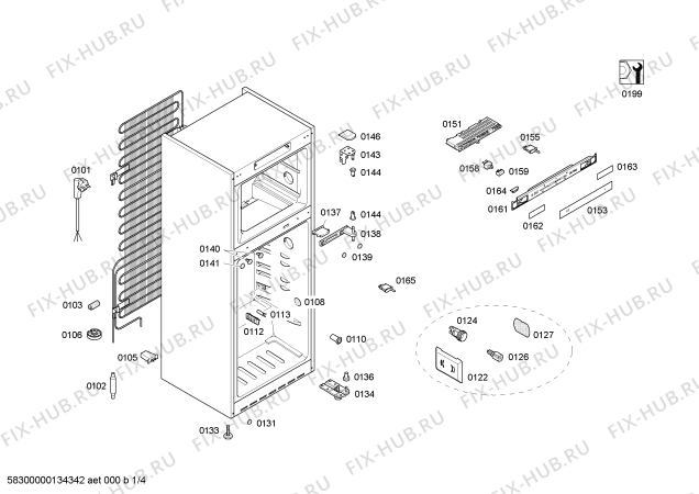 Схема №1 3FFP3665 с изображением Дверь морозильной камеры для холодильной камеры Bosch 00680261