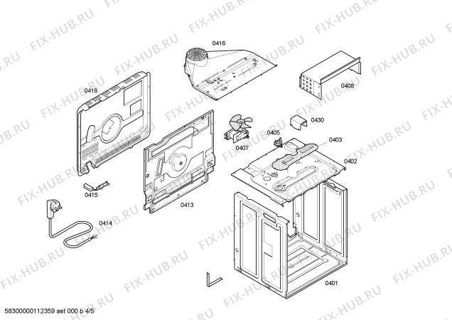 Схема №1 HEV434350 с изображением Панель управления для электропечи Bosch 00441829