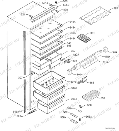 Схема №1 DRC927JE с изображением Контейнер для холодильника Electrolux 2247069327