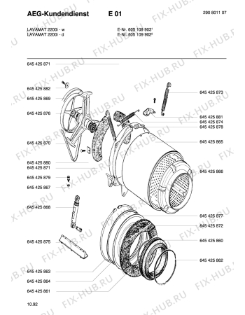 Схема №1 LAV2200 I-W с изображением Другое для стиралки Aeg 8996454258634