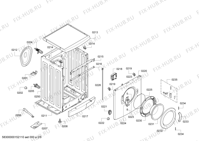 Схема №1 WAE20443OE Maxx 7 VarioPerfect с изображением Панель управления для стиральной машины Bosch 00676683
