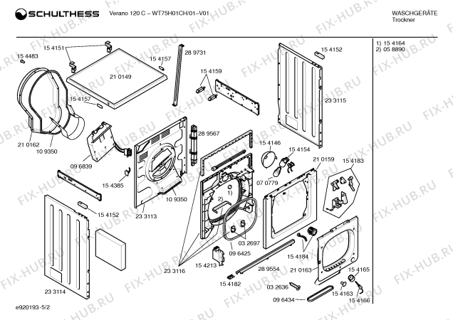 Схема №1 WT7SH01CH VERANO 120C с изображением Панель управления для сушилки Bosch 00296577