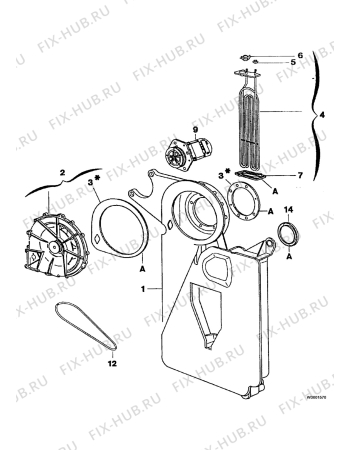 Взрыв-схема стиральной машины Zanussi WDT1096H - Схема узла Dryer equipment