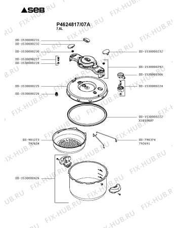 Схема №1 P4624833/07A с изображением Котелка Tefal SS-1530000426