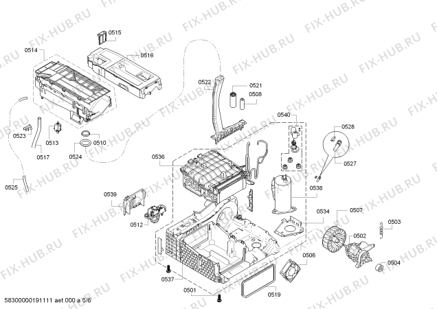 Схема №1 WTW84FU2CH с изображением Инструкция по эксплуатации для сушилки Bosch 18004673