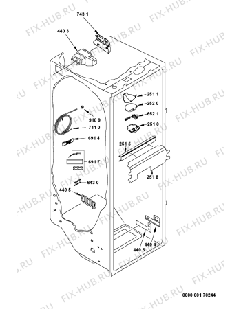 Схема №1 S20B RWW20-A/G с изображением Дверь для холодильной камеры Whirlpool 481241619381