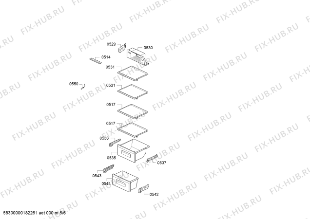 Схема №1 KAN90VI204 Side by side с изображением Стеклопанель для холодильника Bosch 11018717
