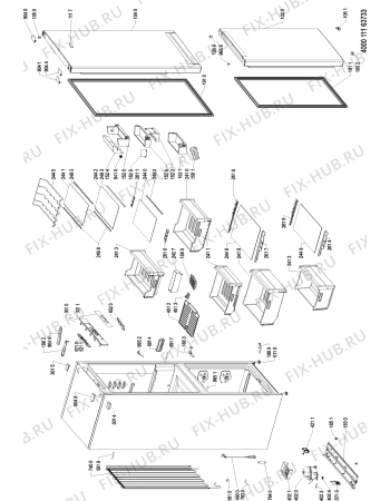 Схема №1 BSF 8353 OX с изображением Дверь для холодильника Whirlpool 481010848128