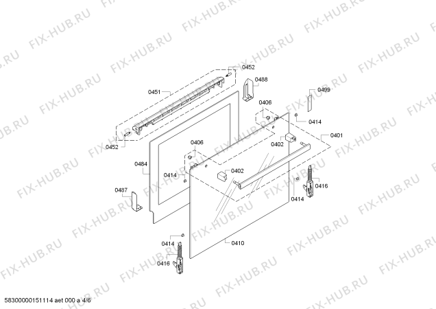 Схема №1 HEA24B140 с изображением Фронтальное стекло для электропечи Bosch 00681453