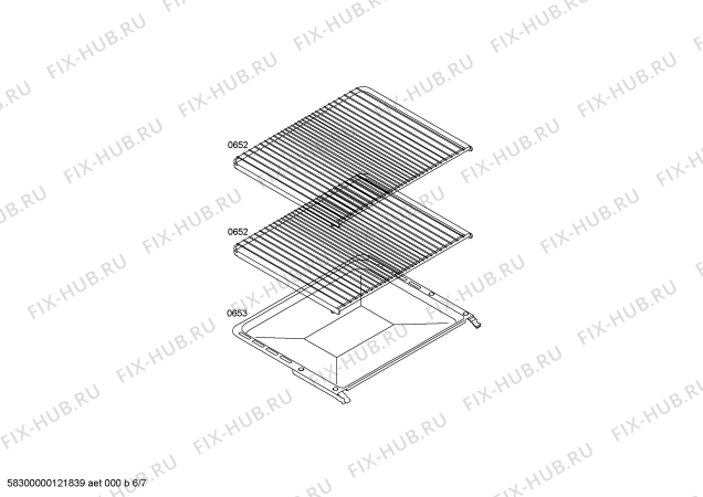 Схема №1 HL658540F с изображением Фронтальное стекло для духового шкафа Siemens 00477981