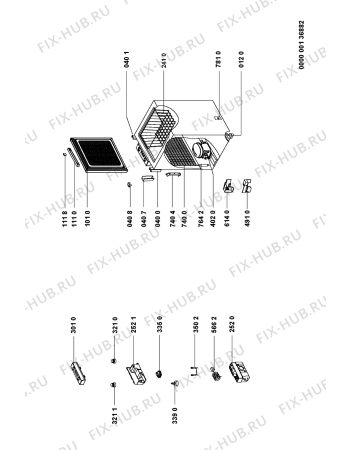 Схема №1 ICF220 с изображением Часть корпуса для холодильной камеры Whirlpool 481245228558