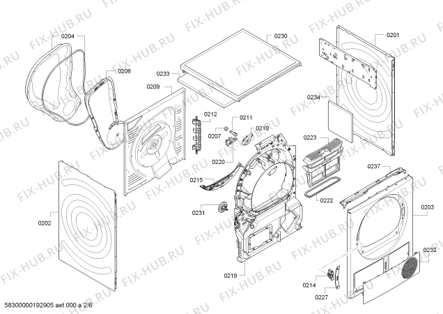 Схема №1 WT7HY680CH iSensoric selfCleaning condenser с изображением Модуль управления, запрограммированный для электросушки Siemens 10000177