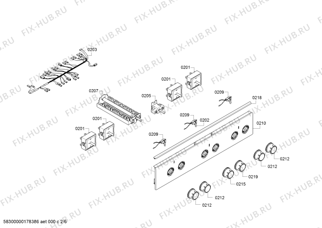 Схема №1 HD421213V с изображением Ручка переключателя для плиты (духовки) Siemens 00627053