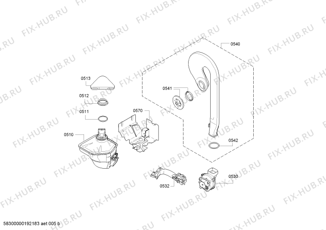 Схема №1 DF250740 с изображением Вставка для посудомоечной машины Siemens 12013192