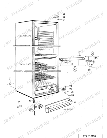 Взрыв-схема холодильника Electrolux ER3914B - Схема узла C10 Cabinet