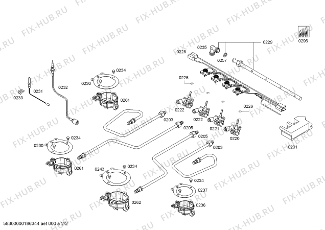 Схема №1 T21S36N1 ENC.T21S36N1 4G NE60R/2010 с изображением Варочная панель для духового шкафа Bosch 00687602