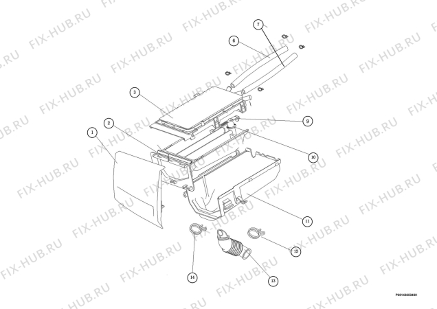 Взрыв-схема стиральной машины Faure FWG1100M - Схема узла Hydraulic System 272