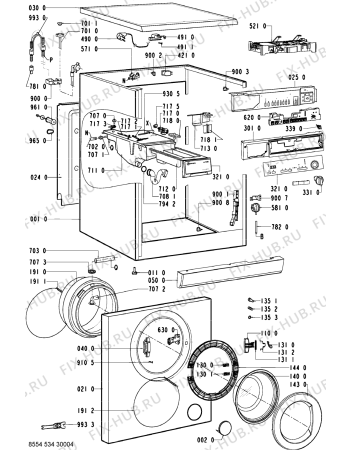 Схема №1 WA VIENNA 1400 с изображением Обшивка для стиралки Whirlpool 481245213275