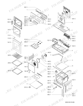 Схема №1 ELZD5560 AL-WS с изображением Обшивка для плиты (духовки) Whirlpool 481245248338