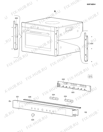Схема №1 BTH 7302/1 IN с изображением Панель для плиты (духовки) Whirlpool 480121104379