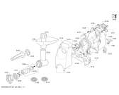 Схема №1 CMM1588S с изображением Корпус для электромясорубки Bosch 12009501