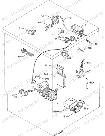 Схема №1 LAV2200 I-W с изображением Холдер для стиралки Aeg 1245934003