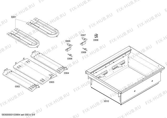 Схема №1 PB30BS с изображением Шасси для электропечи Bosch 00144061