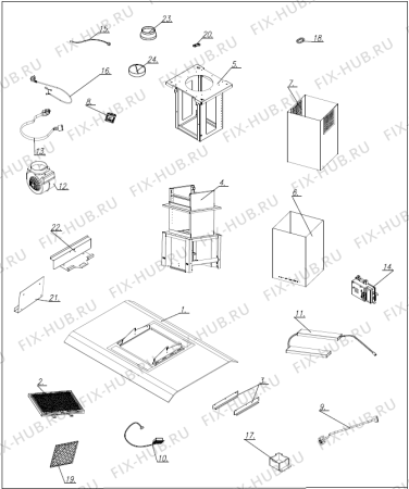 Схема №1 IHGC963S4X (560164) с изображением Модуль (плата) управления для вентиляции Gorenje 571219