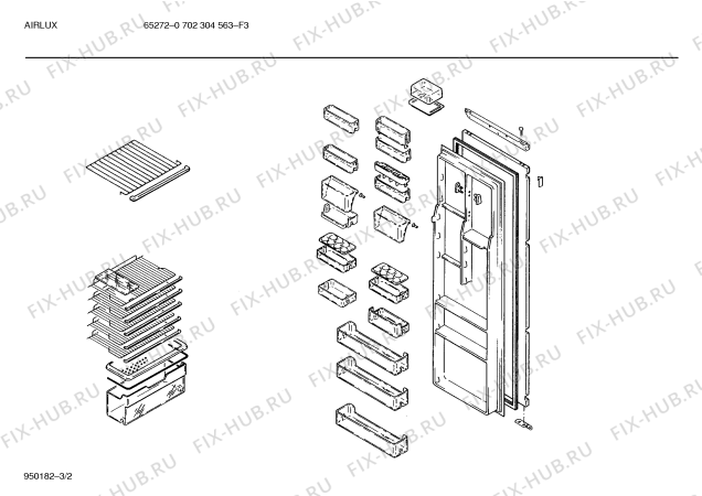 Схема №1 KIVSM22II с изображением Поднос для холодильной камеры Bosch 00271250