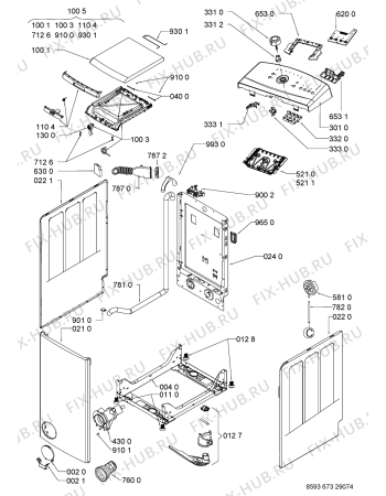 Схема №1 AWE 7727 с изображением Декоративная панель для стиралки Whirlpool 481245310702