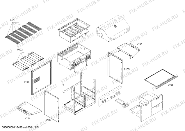 Схема №1 CGB36FZLP с изображением Выдвижной ящик для электропечи Bosch 00436913