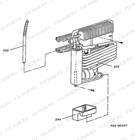 Взрыв-схема холодильника Electrolux RA140DX - Схема узла Cooling generator