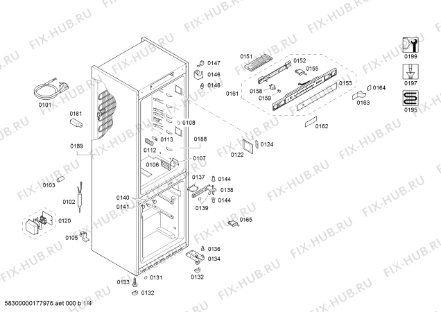 Схема №1 B11CB50SSS с изображением Панель для холодильной камеры Bosch 11003571