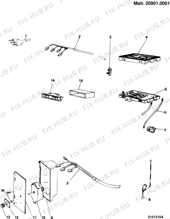Взрыв-схема холодильника Indesit F4114WUK1 (F005221) - Схема узла